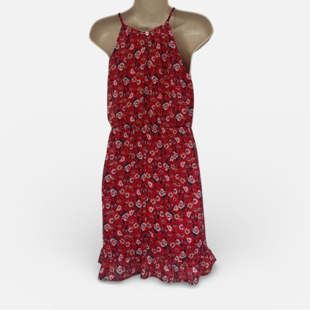 Harper Heritage Francesca’s Floral Red Sleeveless Dress Size Small women’s - Picture 2 of 13
